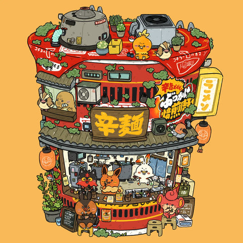 Karamen Pokemon Ramen Stall Art Print