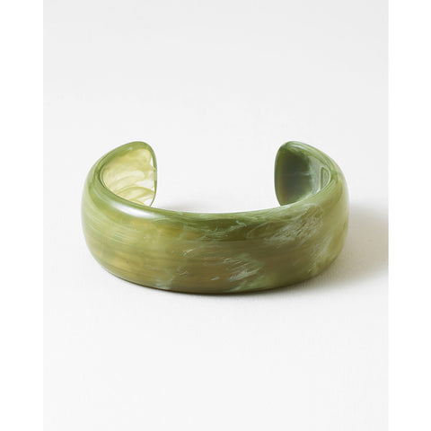 Marbled Resin Cuff Olive