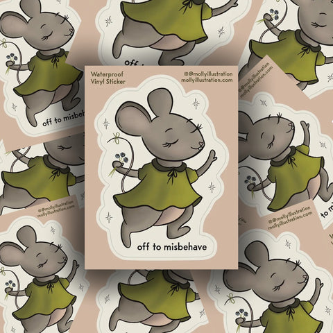 Misbehave Mouse Sticker