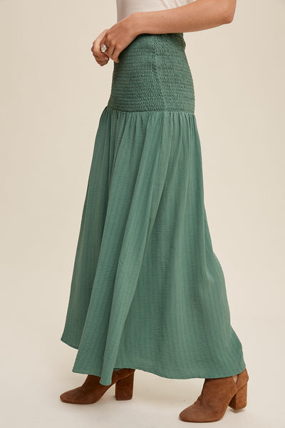 Smocked Dress and Skirt Combo in Green