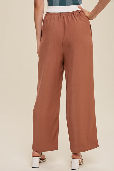 Straight Leg Trousers in Rust