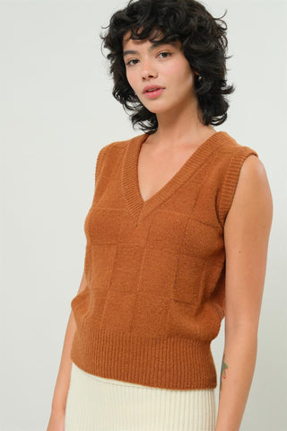 Basketweave Sweater Vest in Assorted Colours