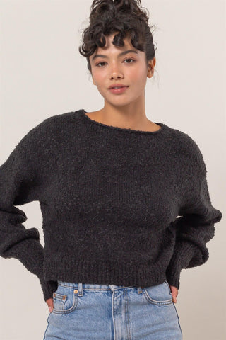 Boucle Sweater in Black