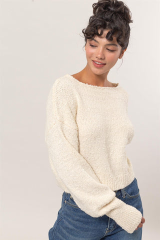 Boucle Sweater in Cream