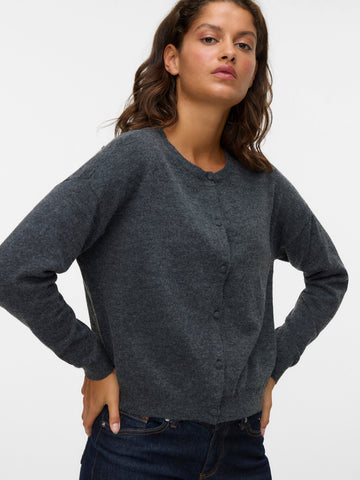 Light Knit Cardigan in Charcoal