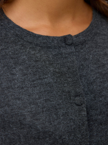 Light Knit Cardigan in Charcoal