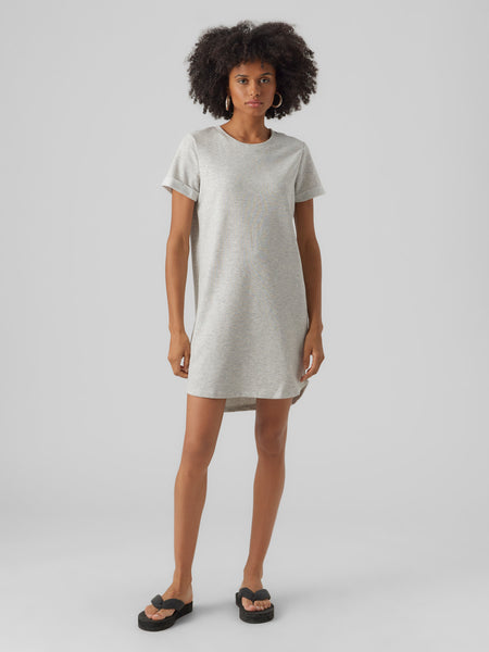 Sweatshirt T-Shirt Dress in Grey