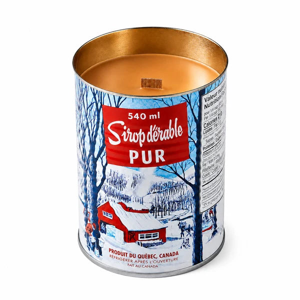 Iconic Tin Can Maple Syrup Candle - Wood Wick