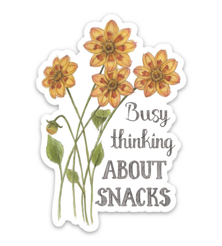 Busy Thinking About Snacks Sticker