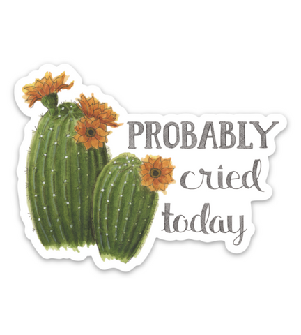 Probably Cried Today Sticker