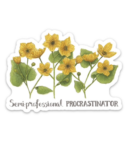 Semi-Professional Procrastinator Sticker