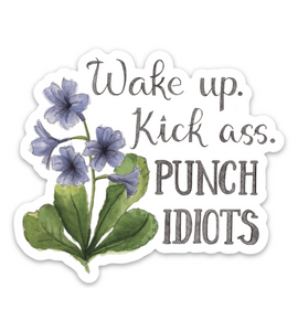 Punch Idiots Sticker