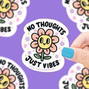 No Thoughts Sticker