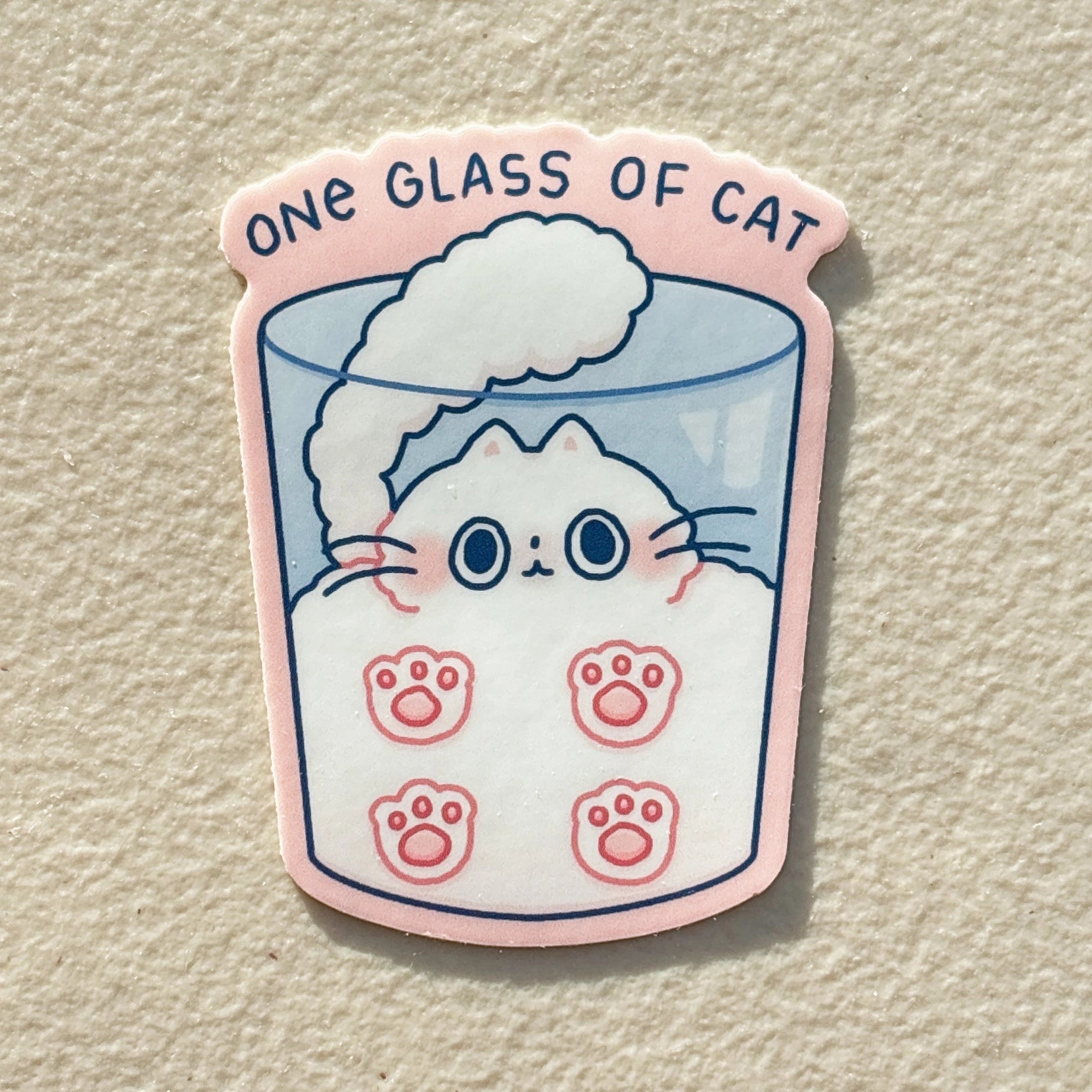 One Glass Of Cat Sticker