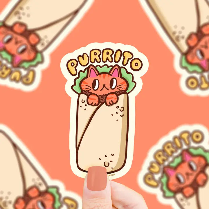 Purrito Kitty Sticker