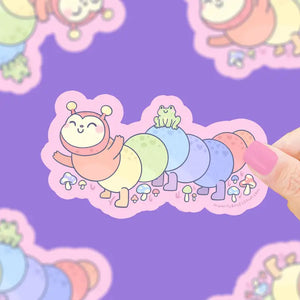 Rainbow Caterpillar Sticker