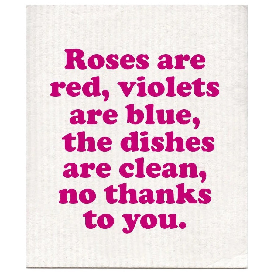 Roses Are Red Swedish Dishcloth