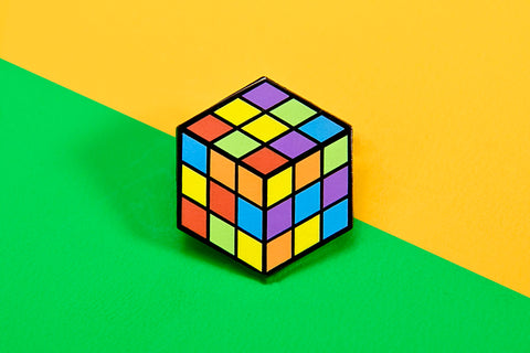 Rubiks Cube Rainbow Pin