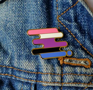 Genderfluid Pride Enamel Pin
