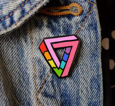 Impossibly Gay Triangle Enamel Pin