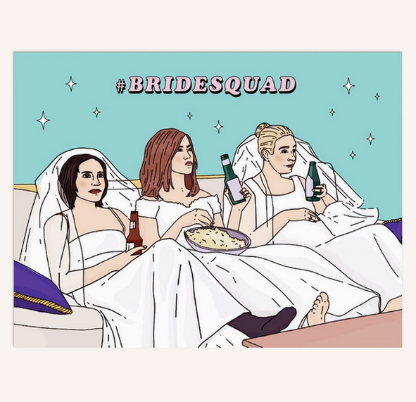 Friends #Bridesquad Greeting Card
