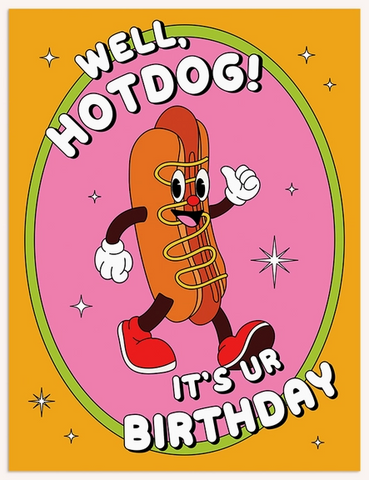 Hotdog Birthday Greeting Card