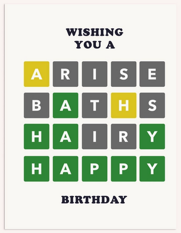 Wordle Birthday Greeting Card