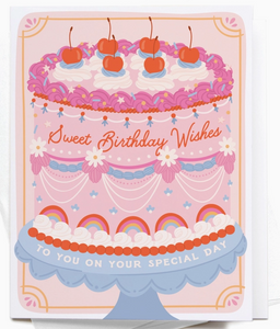 Retro Cake Greeting Card