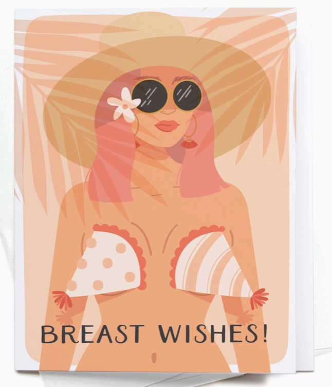 Breast Wishes Greeting Card