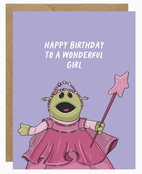 Wonderful Girl Birthday Greeting Card