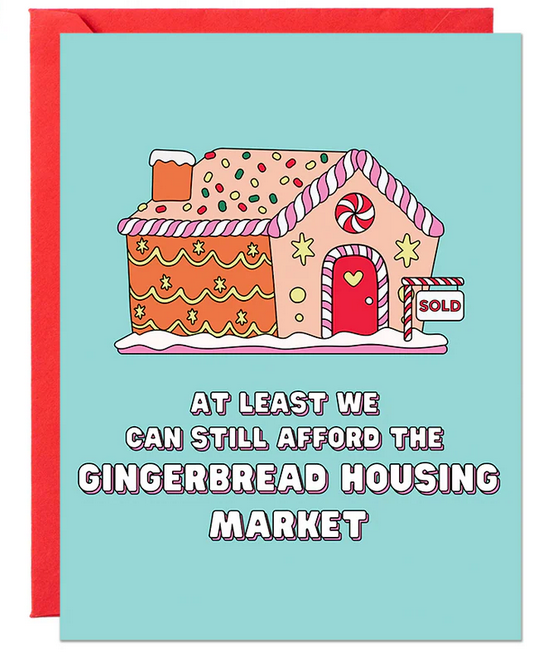 Gingerbread Housing Market Greeting Card
