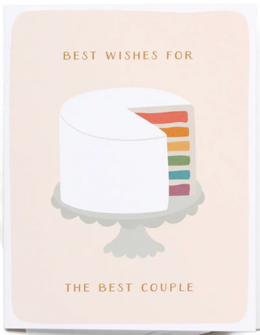 Best Wishes Rainbow Cake Greeting Card