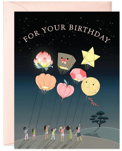 Lanterns Birthday Greeting Card