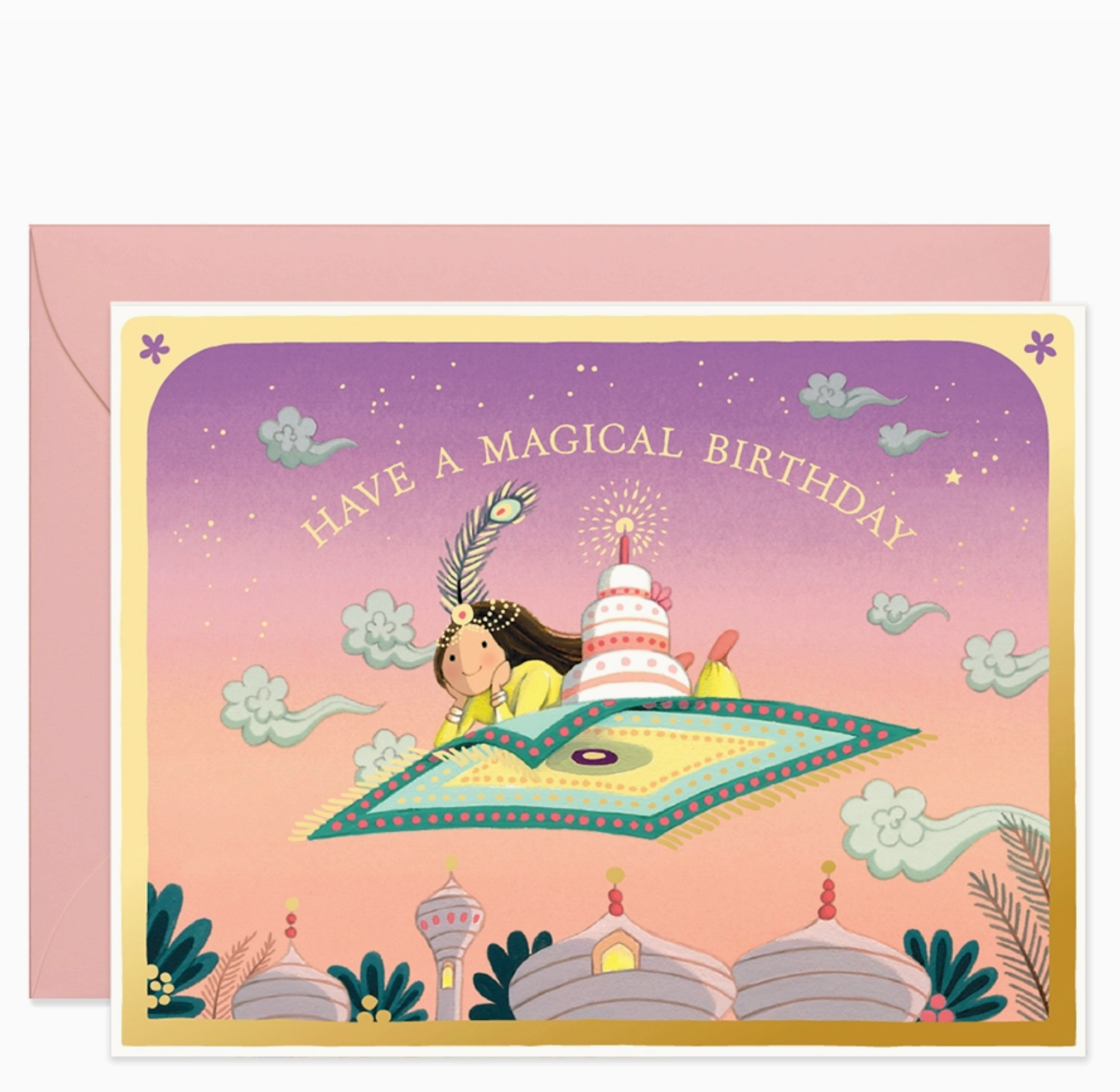 Magic Carpet Birthday Greeting Card