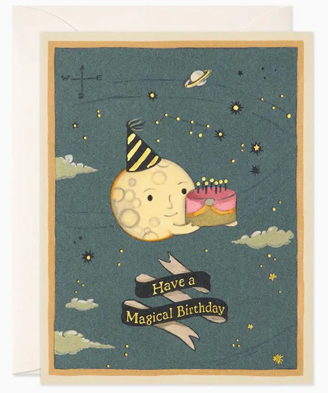 Moon Cake Birthday Greeting Card