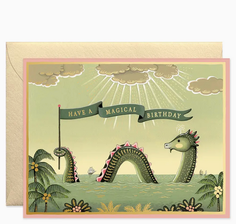 Sea Monster Birthday Greeting Card