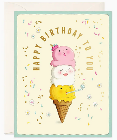 Singing Ice Cream Birthday Greeting Card