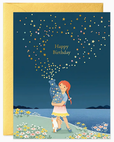 Star Bottle Birthday Greeting Card