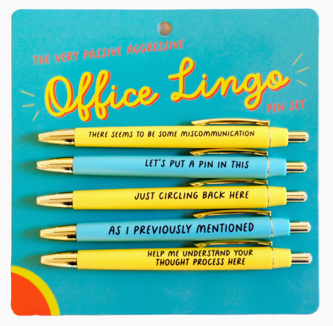 Office Lingo Pen Set