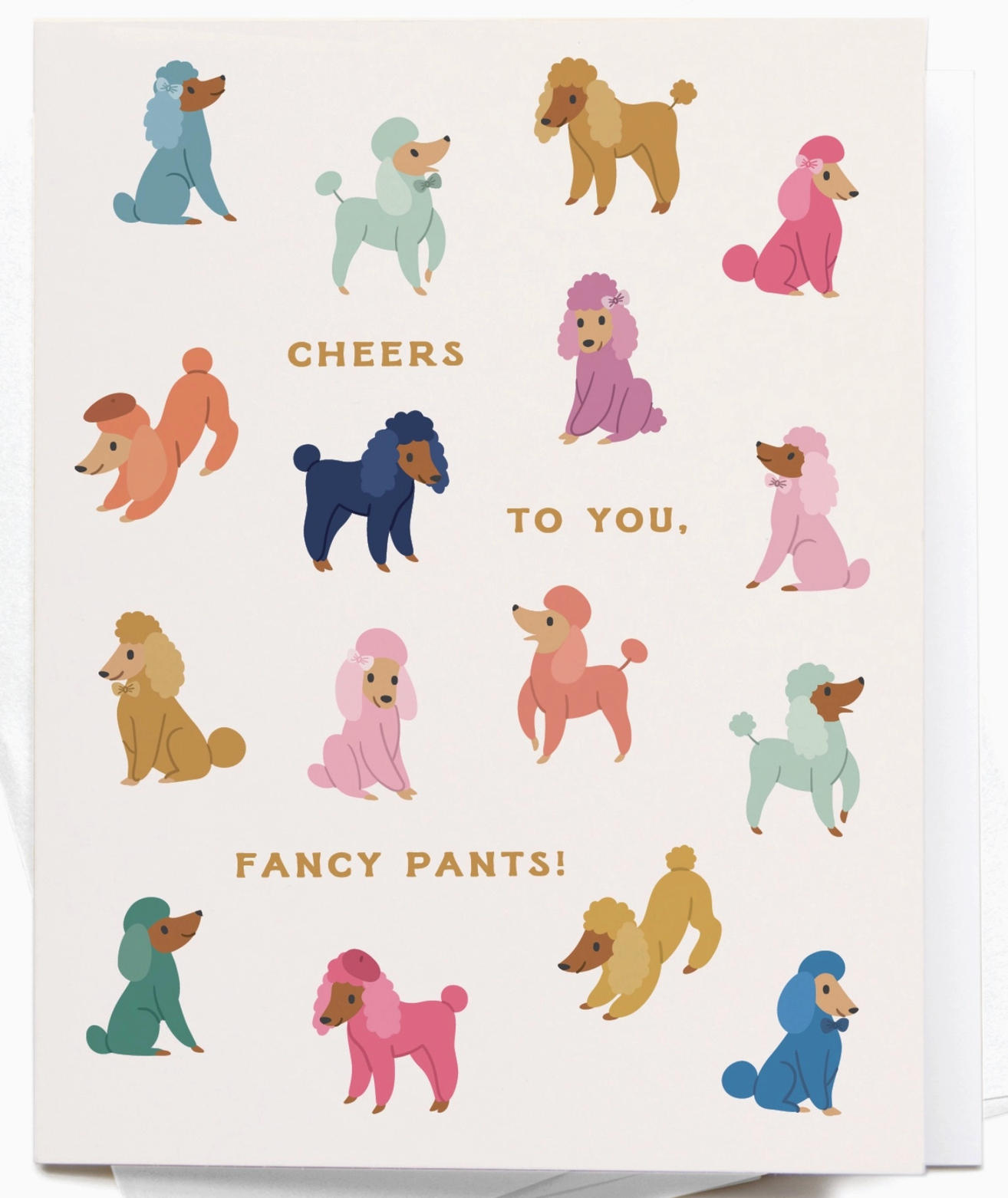 Fancy Pants Poodles Greeting Card