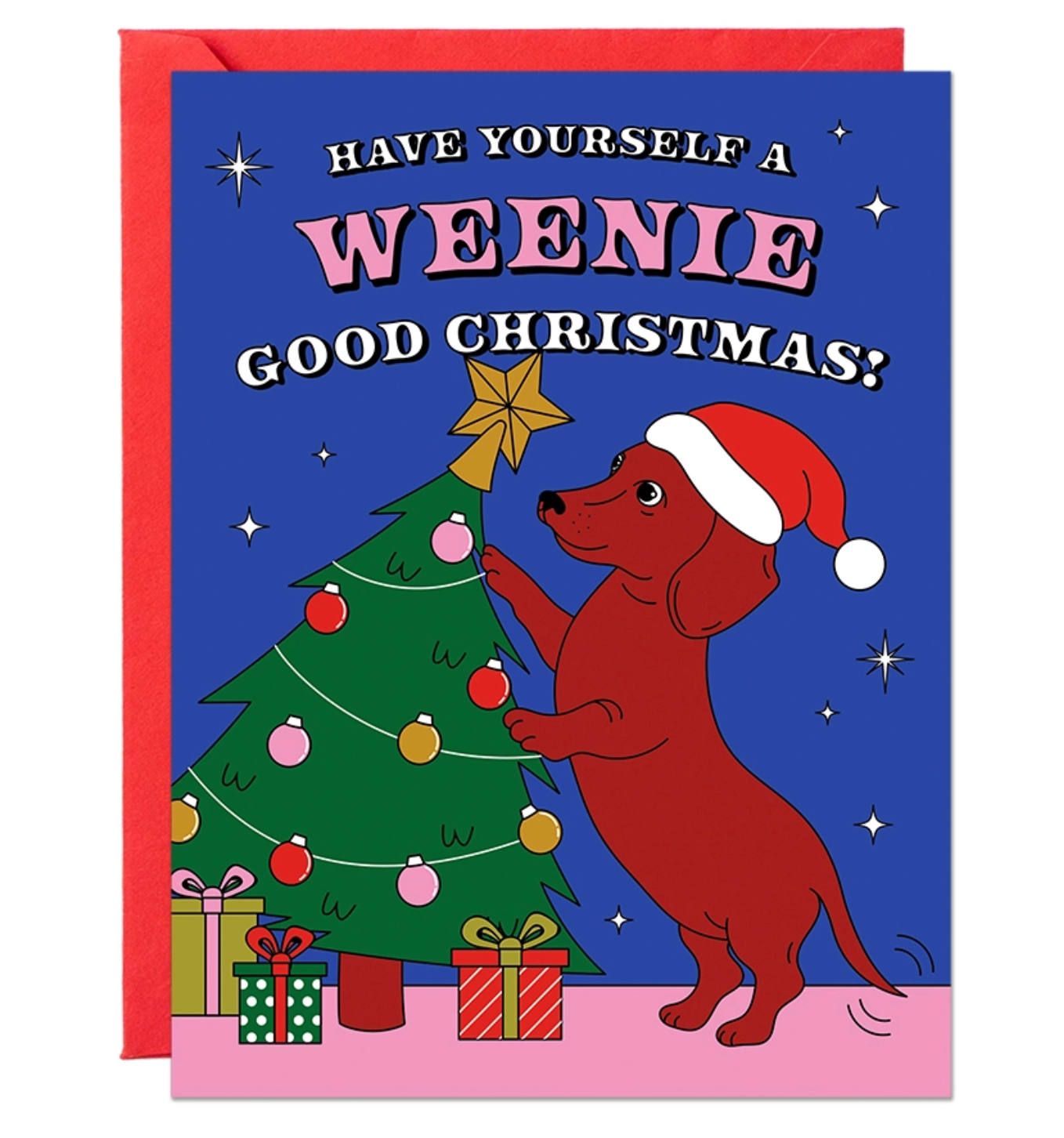 Weenie Good Christmas Greeting Card