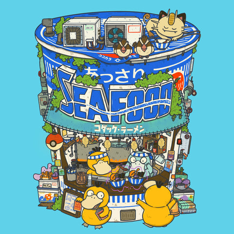 Seafood Koduck Ramen Shop Art Print