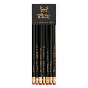 Antisocial Butterfly Pencil Set
