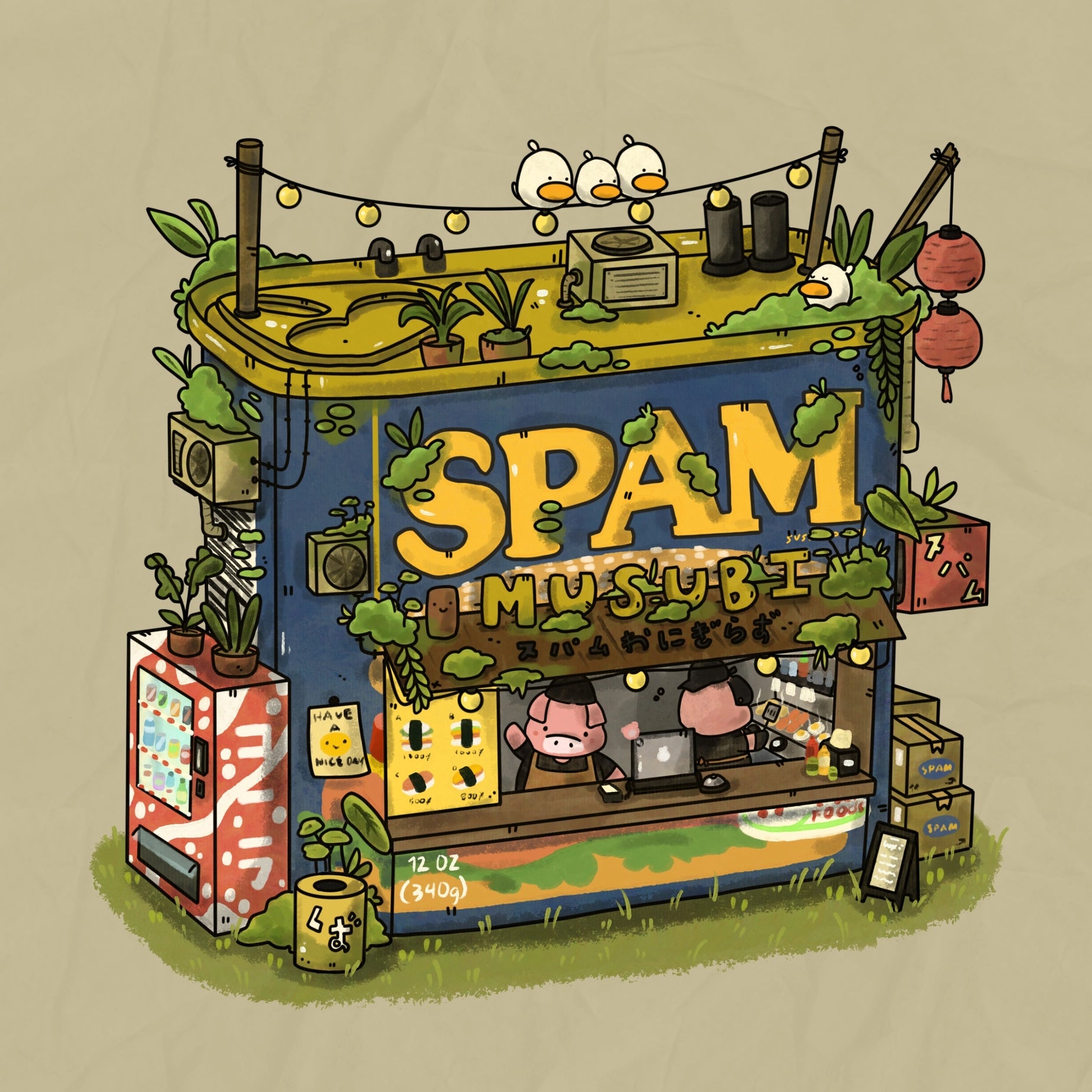 Spam Musubi Stall Art Print