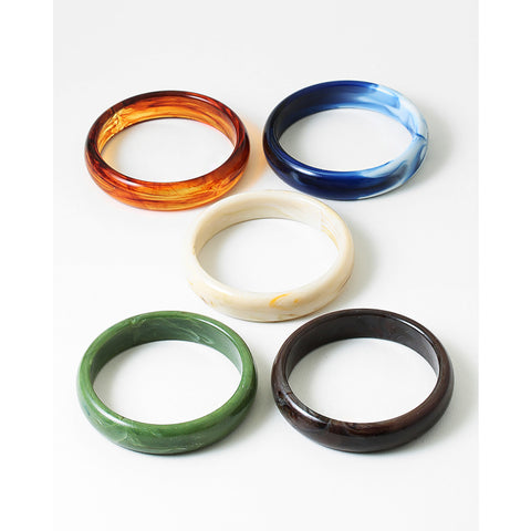 Thin Marbled Resin Bangle