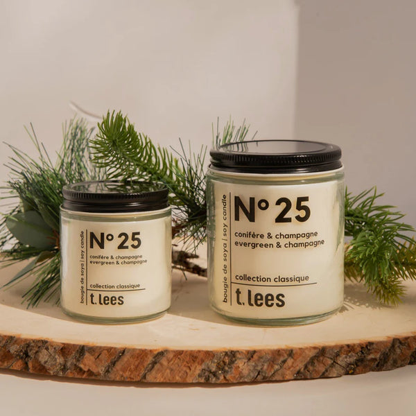 Evergreen & Champagne Candle