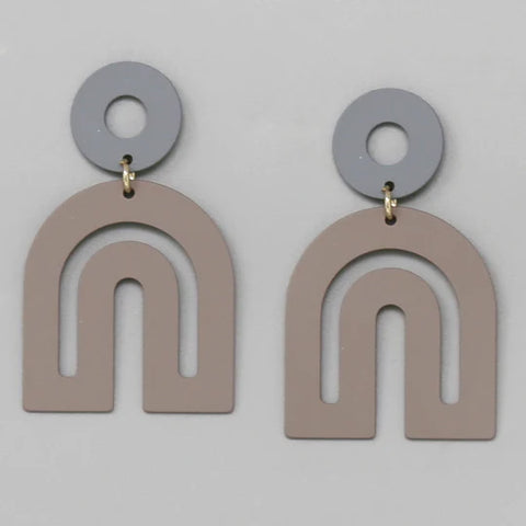 Tommy Earrings Taupe Combo