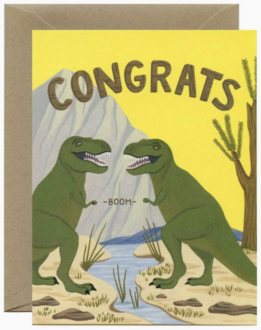 T-Rex Congrats Greeting Card