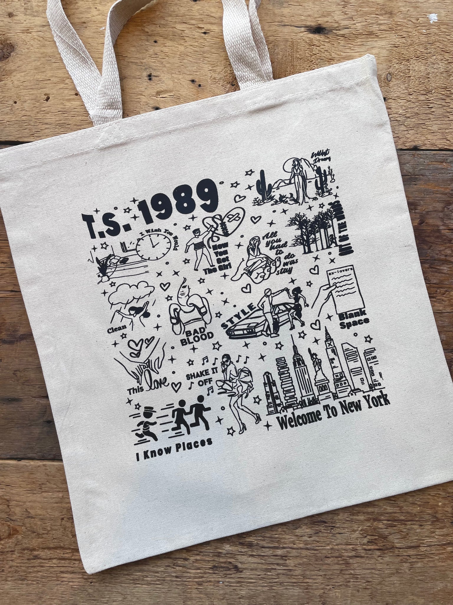 Taylor 1989 Songs Tote Bag