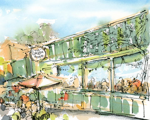 Tommy Lee Print - Green Door